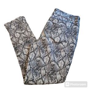 Women's Size 10 High Rise Skinny Seven 7 Snakeskin print Jeans